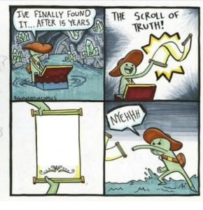 Scroll of Truth (blank) Opinion meme template