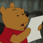 Winnie the Pooh Reading  meme template blank