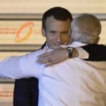 Macron Hugging Template  meme template blank