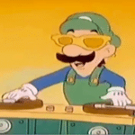 DJ Luigi  meme template blank