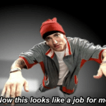 Eminem “Now this looks like a job for me”  meme template blank