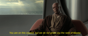 Mace Windu "You are on this council..." Mace meme template