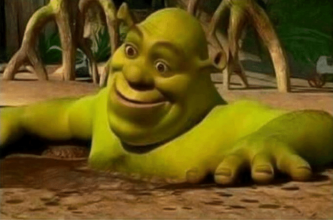 Shrek in Mud Bath simpsons meme template blank