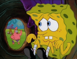 Spongebob in Tree Hiding meme template
