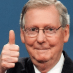 Mitch McConnell thumbs up Political meme template blank