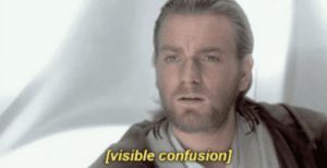 Obi Wan Visible Confusion Star Wars meme template