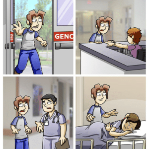 Loss Comic (blank template) Hospital meme template