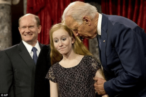 Creepy Joe Biden Behind meme template