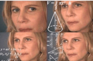 Confused Woman Doing Math Reaction meme template