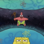 Patrick Sneaking up on Spongebob Spongebob meme template blank