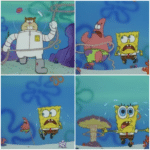 Spongebob Sandy Lasso Patrick Spongebob meme template blank