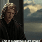 Anakin “It’s outrageous, it’s unfair” quote Prequel meme template blank