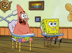Spongebob and Patrick in class Spongebob meme template