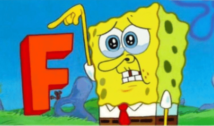 Meme Generator Spongebob Pointing  to F Newfa Stuff