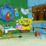 Spongebob Multitasking Chores Spongebob meme template blank