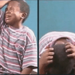 Black Kid Crying  meme template blank