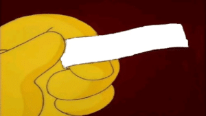 Simpsons Fortune Cookie Note meme template