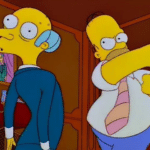 Homer Punching Mr. Burns Simpsons meme template blank fighting, vs.