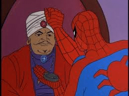 Spiderman with Fortune Teller Telling meme template