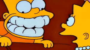 Bart smiling Smiling meme template