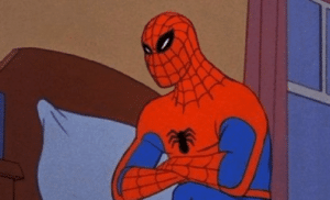 Spiderman arms crossed Angry meme template