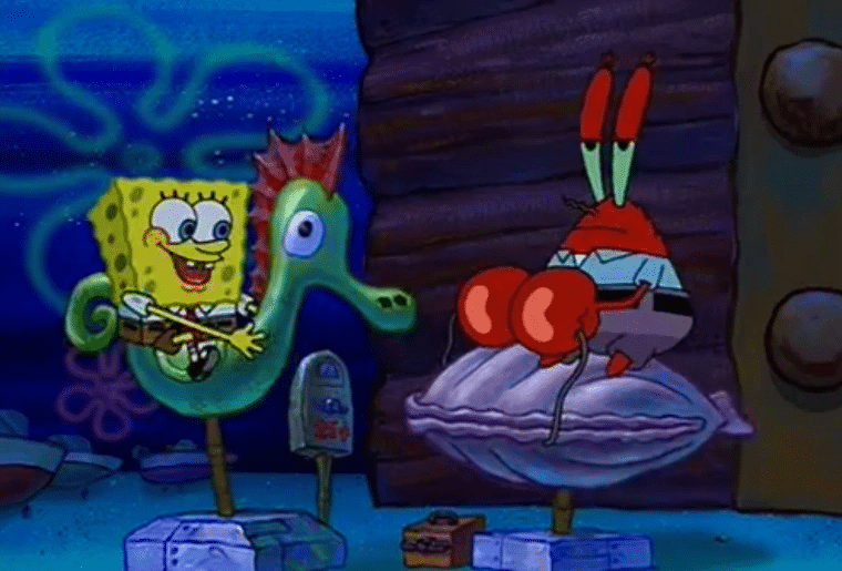 Meme Generator - Mr. Krabs Riding Clam Bored - Newfa Stuff