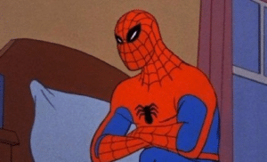 Spiderman Arms Crossed Crossing meme template