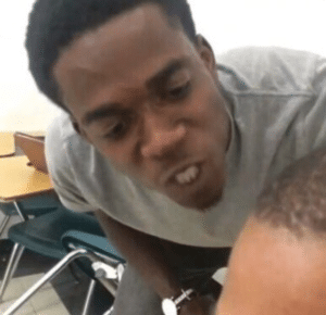Angry Black Guy Yelling in Your Ear Erin meme template