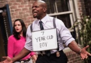 Terry Crews 7 Year Old Boy Angry meme template
