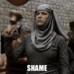 Shame Nun (with text)  meme template blank Game of Thrones