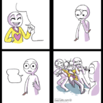 Pulling guy away after bad opinion comic  meme template blank Owlturd comics, angry, reverse