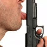 Licking Gun  meme template blank