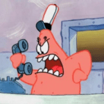 Patrick Yelling at Phone Spongebob meme template blank Angry