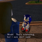 Sonic 'Woah that's interesting...'  meme template blank
