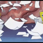 Spongebob Running with Papers Spongebob meme template blank