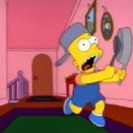 Bart Banging Pans Simpsons meme template blank yelling