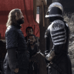 The Hound Staring Down the Mountain  meme template blank Game of Thrones Sandor Gregor Clegane