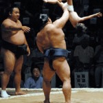 Sumo Wrestler Throwing Kid  meme template blank