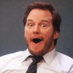 Chris Pratt Mouth Open  meme template blank Happy, surprised, Parks and Rec, Andy Dwyer