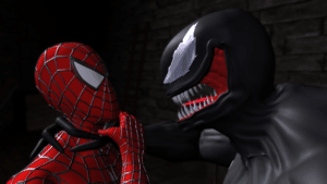 Venom Choking Spiderman Spiderman meme template