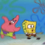 Patrick and Spongebob Dancing Spongebob meme template blank