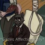 Furry dog gazes affectionately at noose  meme template blank suicide rope