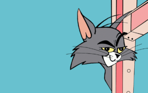 Tom Cat Looking Around Corner Tom and Jerry meme template