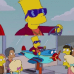 Bart Riding Plane Toy Simpsons meme template blank unexpected, ride, hidden