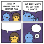 Jared I'm leaving you for another man comic  meme template blank sad crying