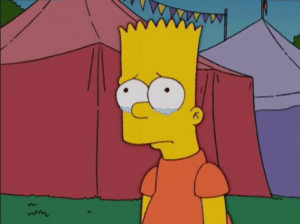Bart Crying Simpson meme template
