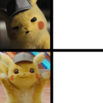Detective Pikachu Drake Meme  meme template blank Pokemon