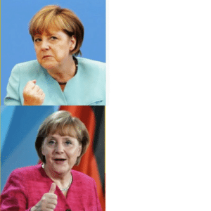 Angela Merkel Drake Meme Fist meme template