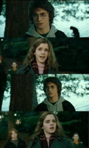 Shocked Hermione Harry Potter meme template