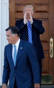 Trump yelling at Mitt Romney Political meme template